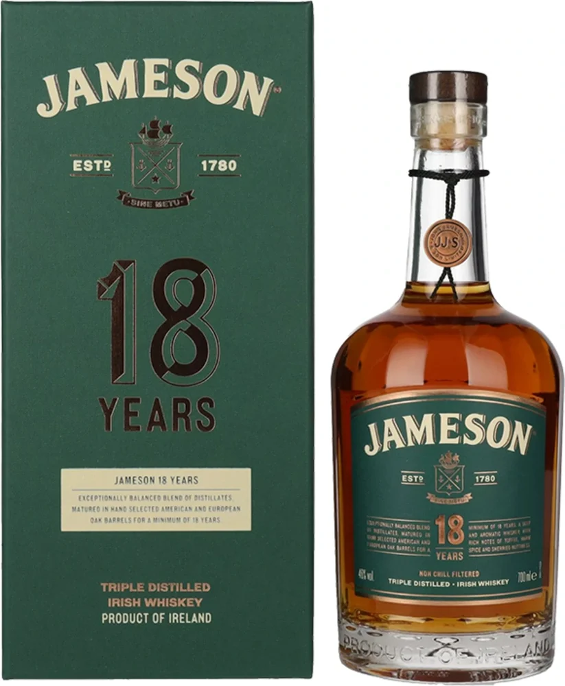 Irski viski Jameson 18 YO + GB 0,7 l