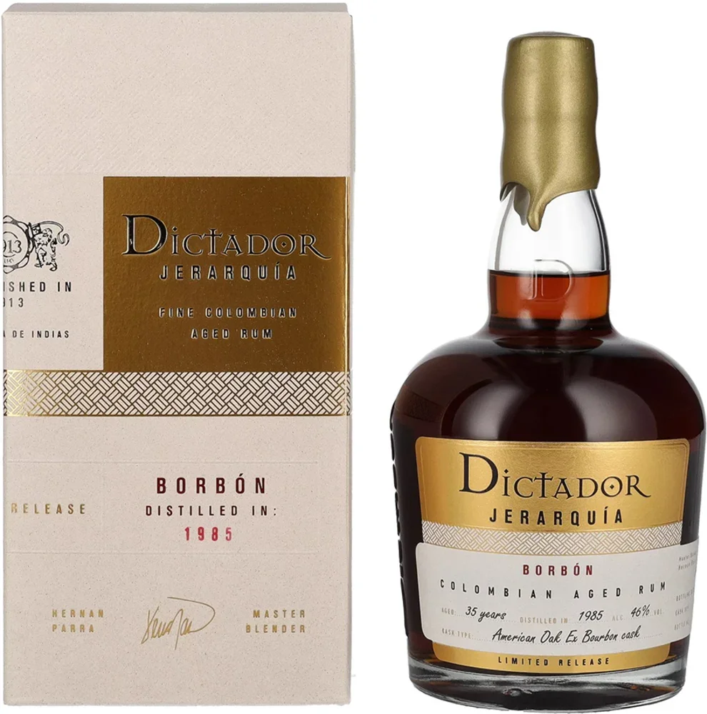 Rum JERARQUiA 35 Years Old 1985 Dictador + GB 0,7 l