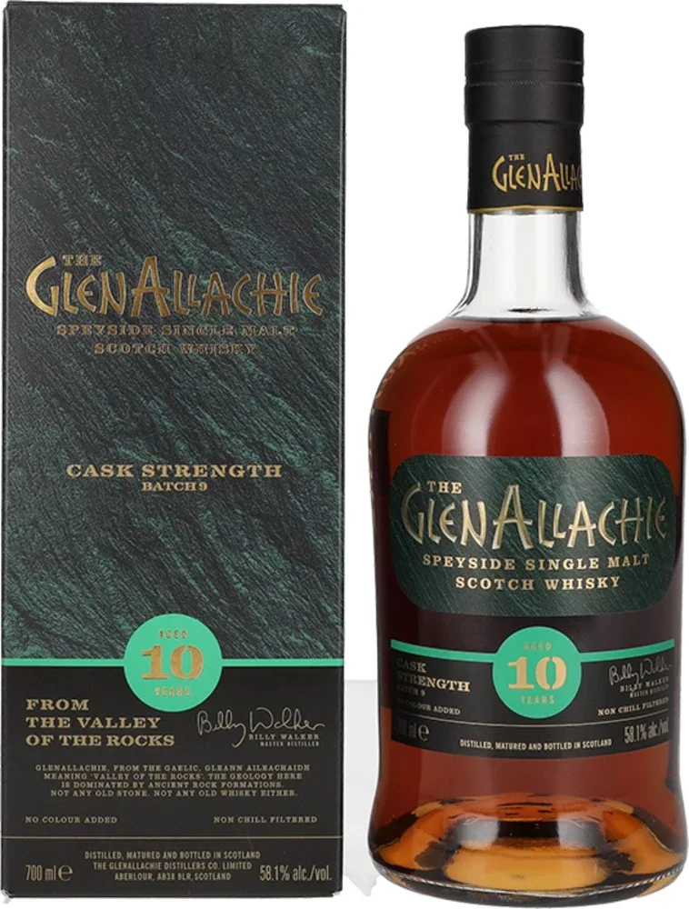 Scotch Whisky The GlenAllachie 10yo CASK STRENGTH Batch 8 + GB 0,7 l