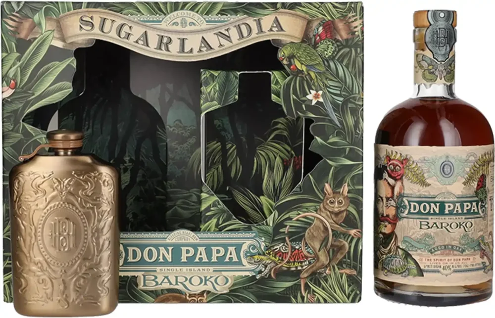 Rum Don Papa Baroko + flask + GB 0,7 l