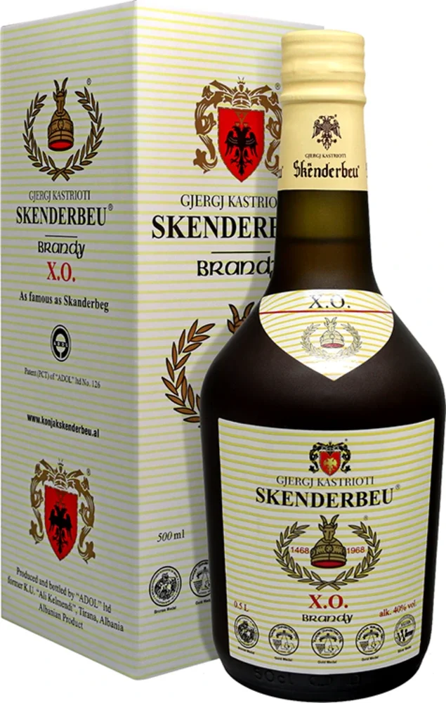 Brandy XO Skenderbeu + GB 0,5 l