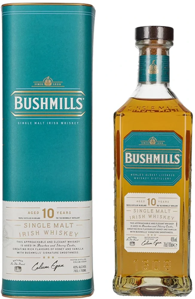 Irish whiskey Bushmills Single Malt Irish Whiskey 10y + GB 0,7 l